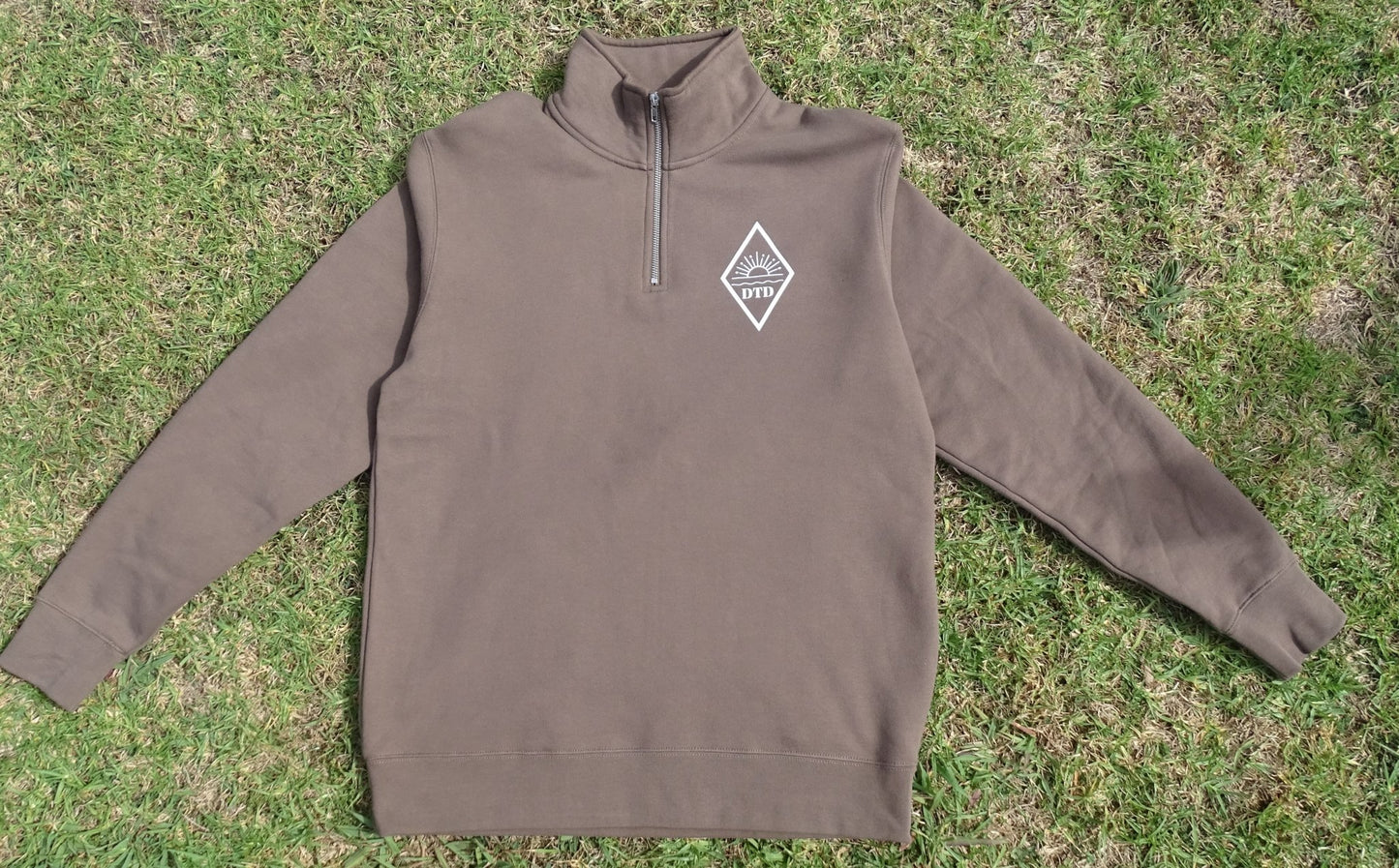 Men's Half Zip Crew | Walnut - Dawn Through Dusk