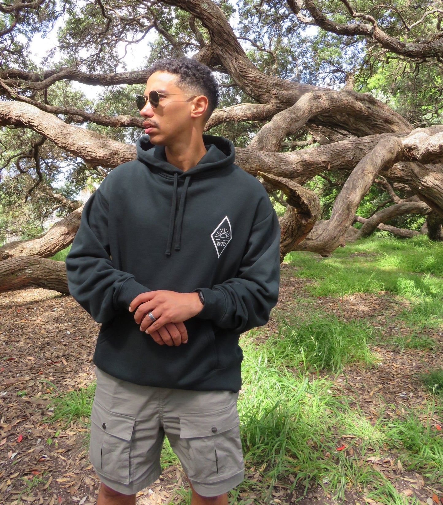Men's Heavy Hood | Pine Green - Dawn Through Dusk